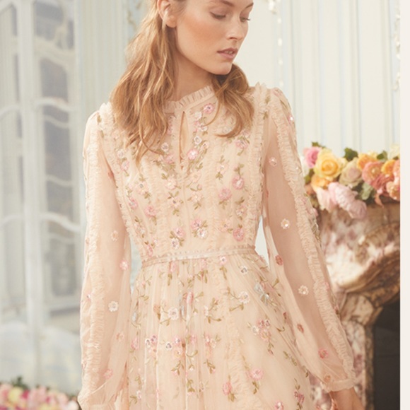 BHLDN Dresses & Skirts - Needle Thread Wallflower Meadow Pink Size …